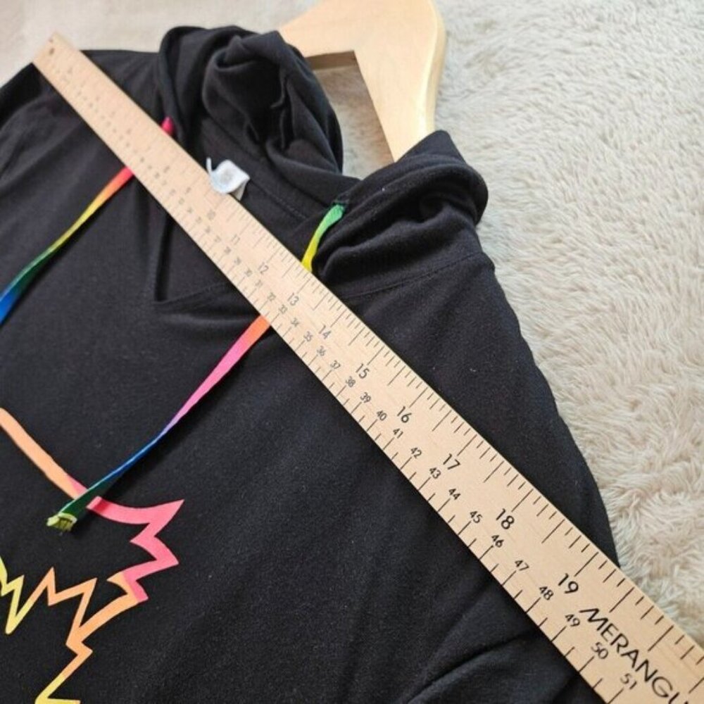 Toronto Blue Jays Rainbow Hoodie Pride Sweatshirt Black Long Sleeve Mens Size L - Picture 4 of 11